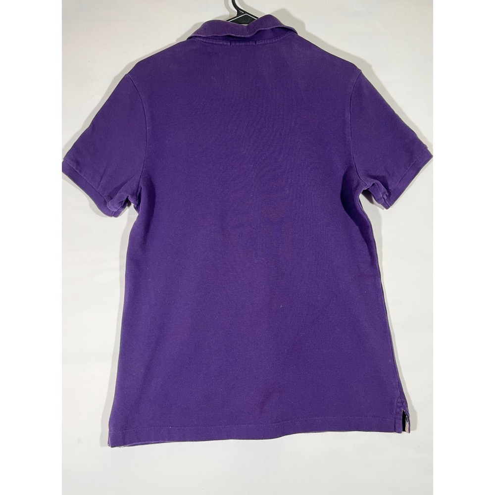 Burberry Brit Short Sleeve Polo Shirt Women L Purple Logo Classic Preppy Lux - Picture 2 of 13